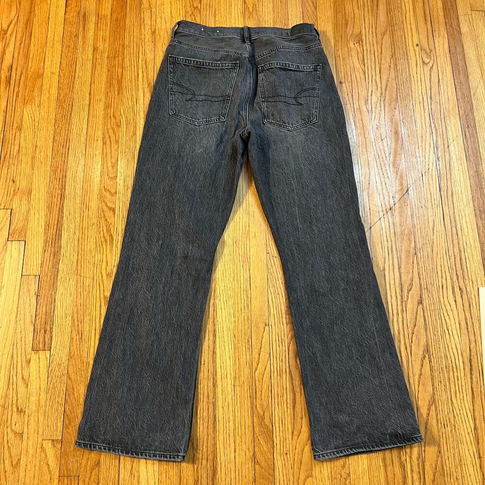 American Eagle Jeans Womens 6 Short Faded Black 90s So Stout Straight Pants - Picture 4 of 11
